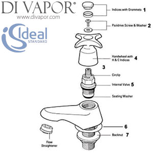 Ideal Standard Alterna Basin Pillar Taps Spare Parts - IDL DV 168